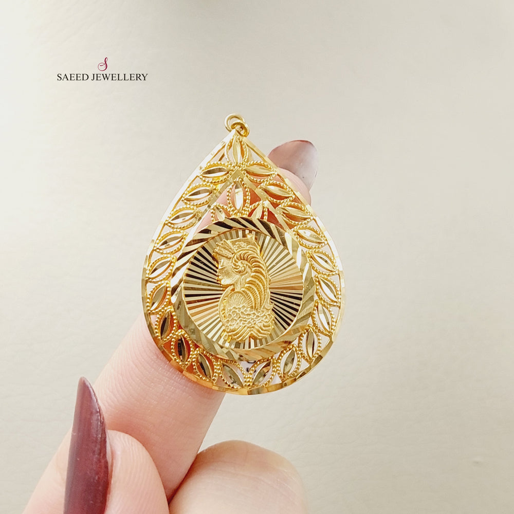 21K Gold Ounce Pendant by Saeed Jewelry - Image 2