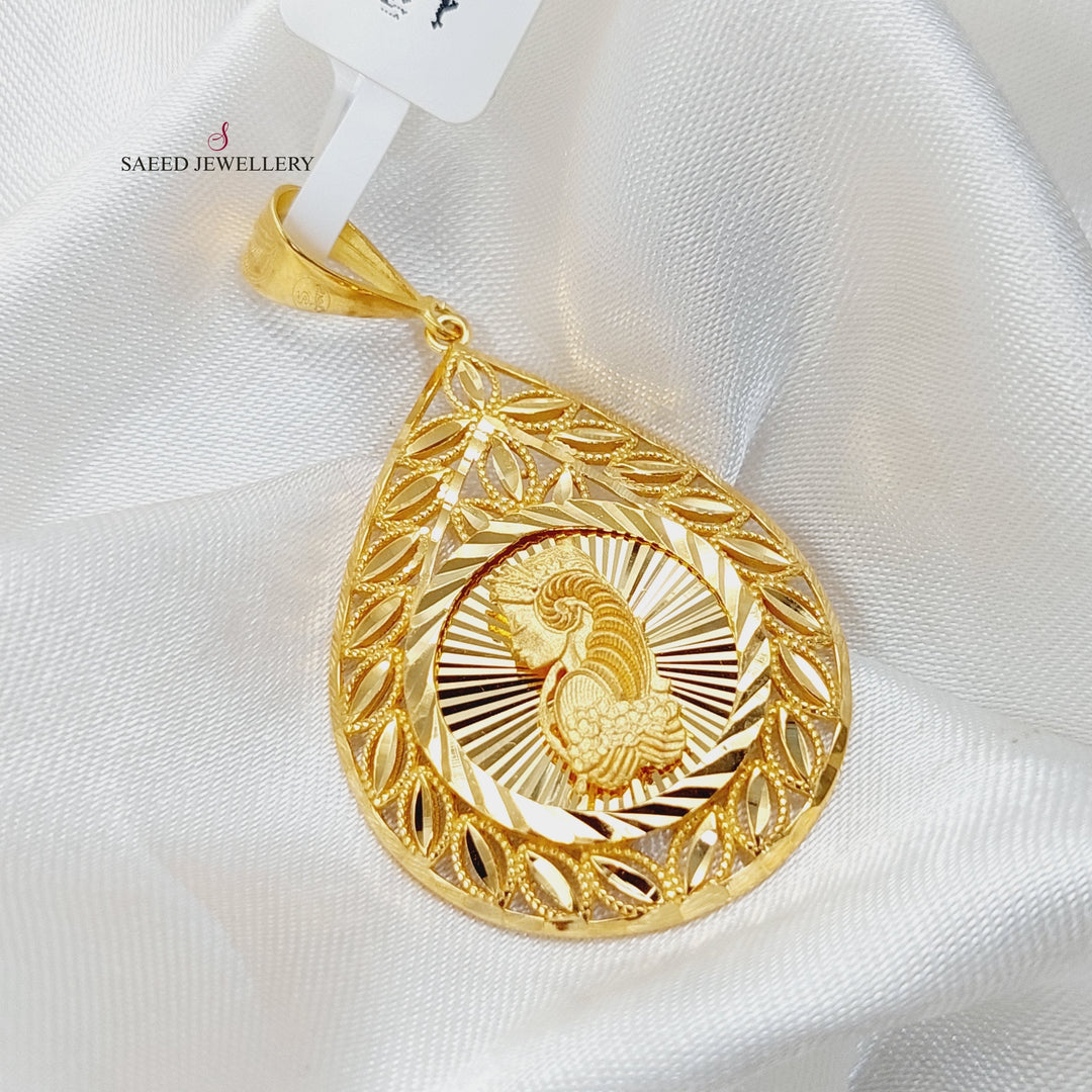 21K Gold Ounce Pendant by Saeed Jewelry - Image 3