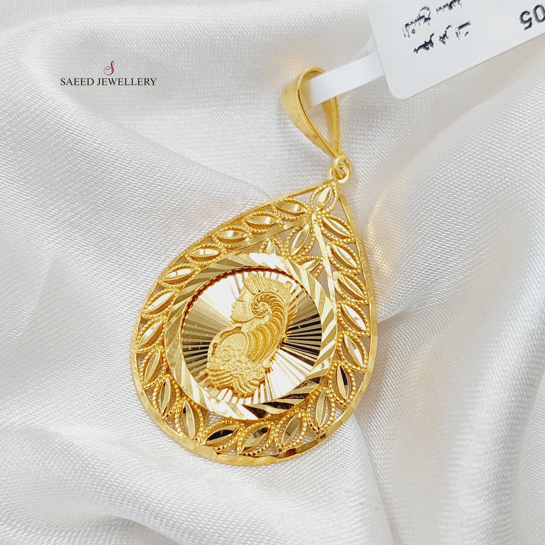 21K Gold Ounce Pendant by Saeed Jewelry - Image 4