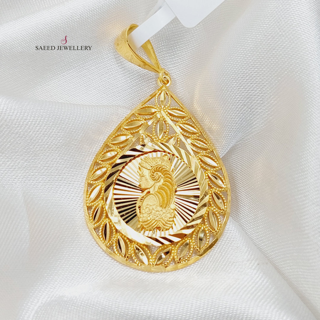 21K Gold Ounce Pendant by Saeed Jewelry - Image 1