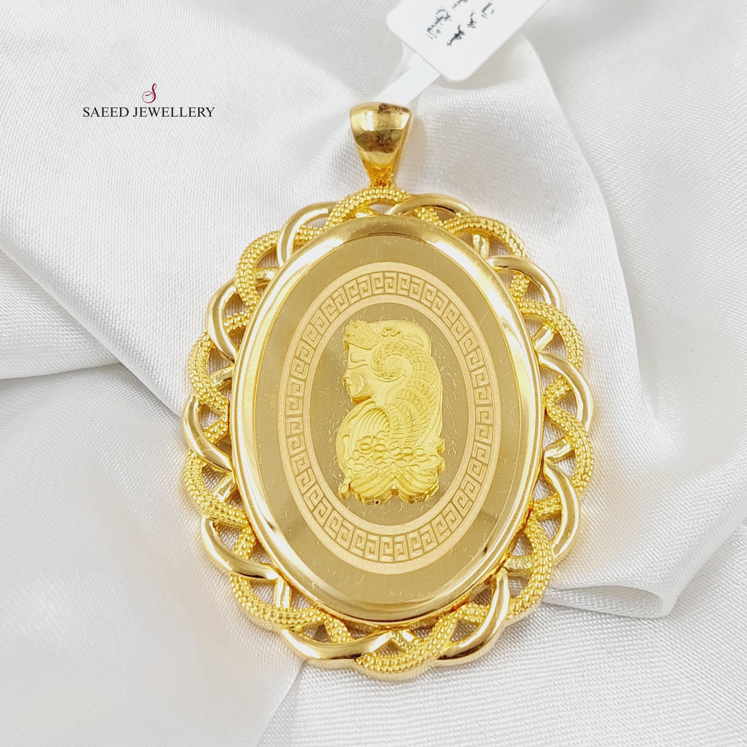 21K Gold Ounce Pendant by Saeed Jewelry - Image 5