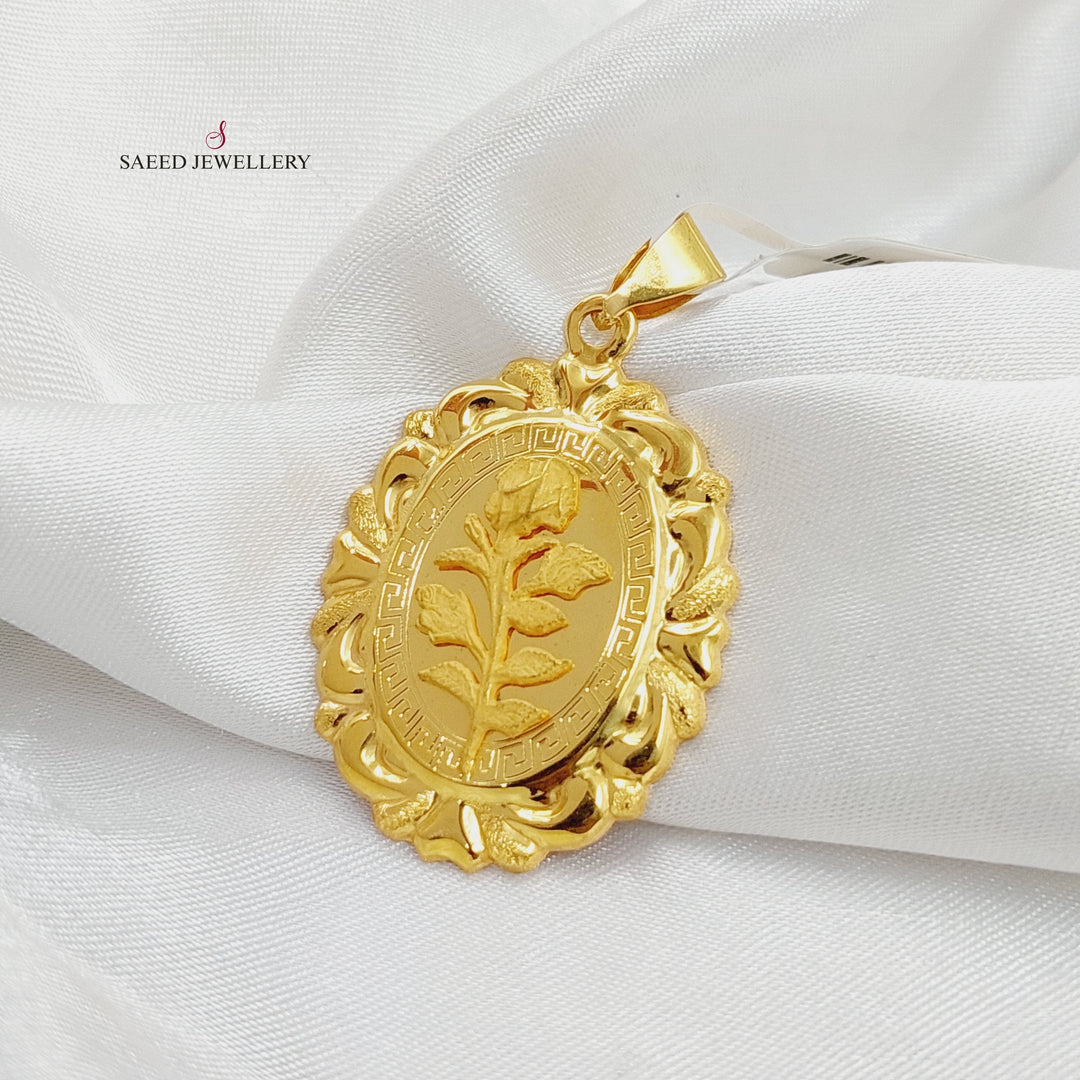 Ounce Pendant  Made Of 21K Yellow Gold by Saeed Jewelry-30283