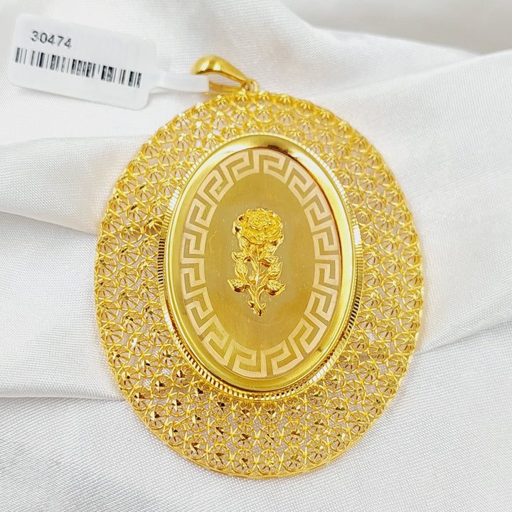 21K Gold Ounce Pendant by Saeed Jewelry - Image 3