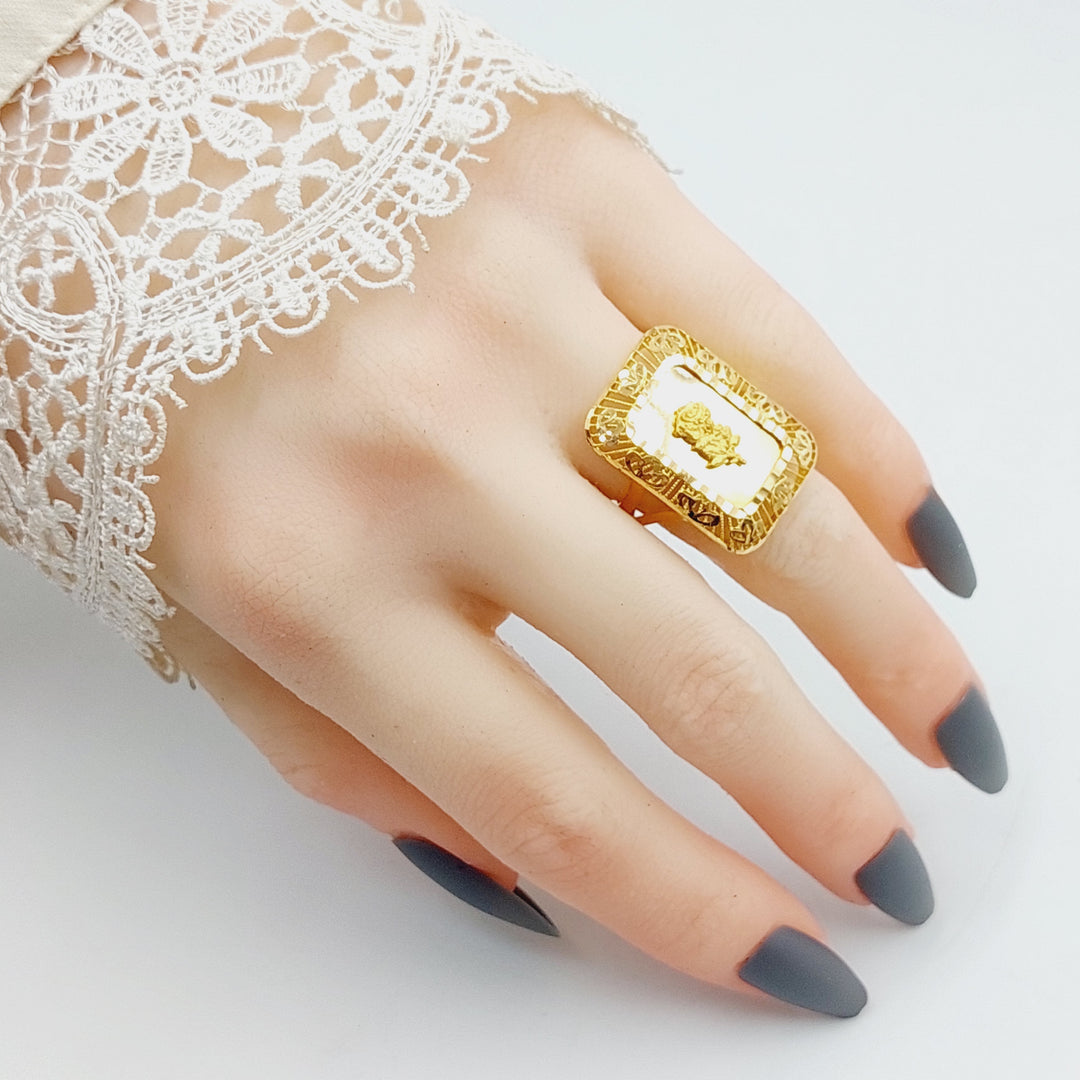 21K Gold Ounce Ring by Saeed Jewelry - Image 4