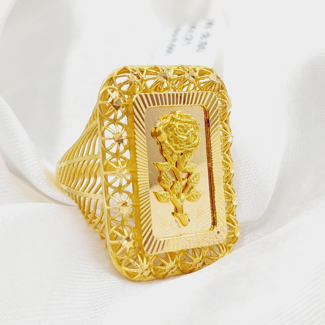 21K Gold Ounce Ring by Saeed Jewelry - Image 6