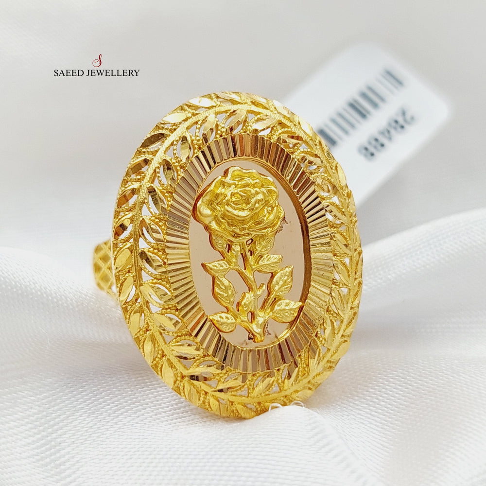 Ounce Ring Made Of 21K Yellow Gold by Saeed Jewelry-28488