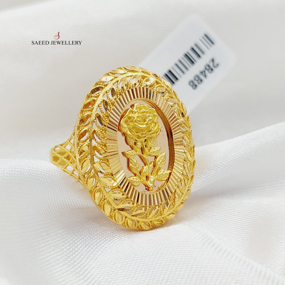 Ounce Ring Made Of 21K Yellow Gold by Saeed Jewelry-28488