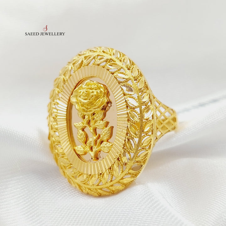 Ounce Ring Made Of 21K Yellow Gold by Saeed Jewelry-28488