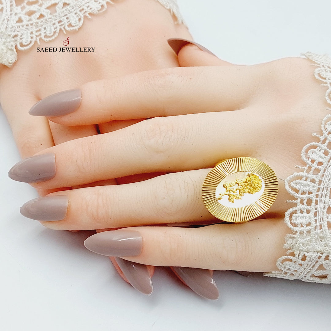Ounce Ring  Made Of 21K Yellow Gold by Saeed Jewelry-29113