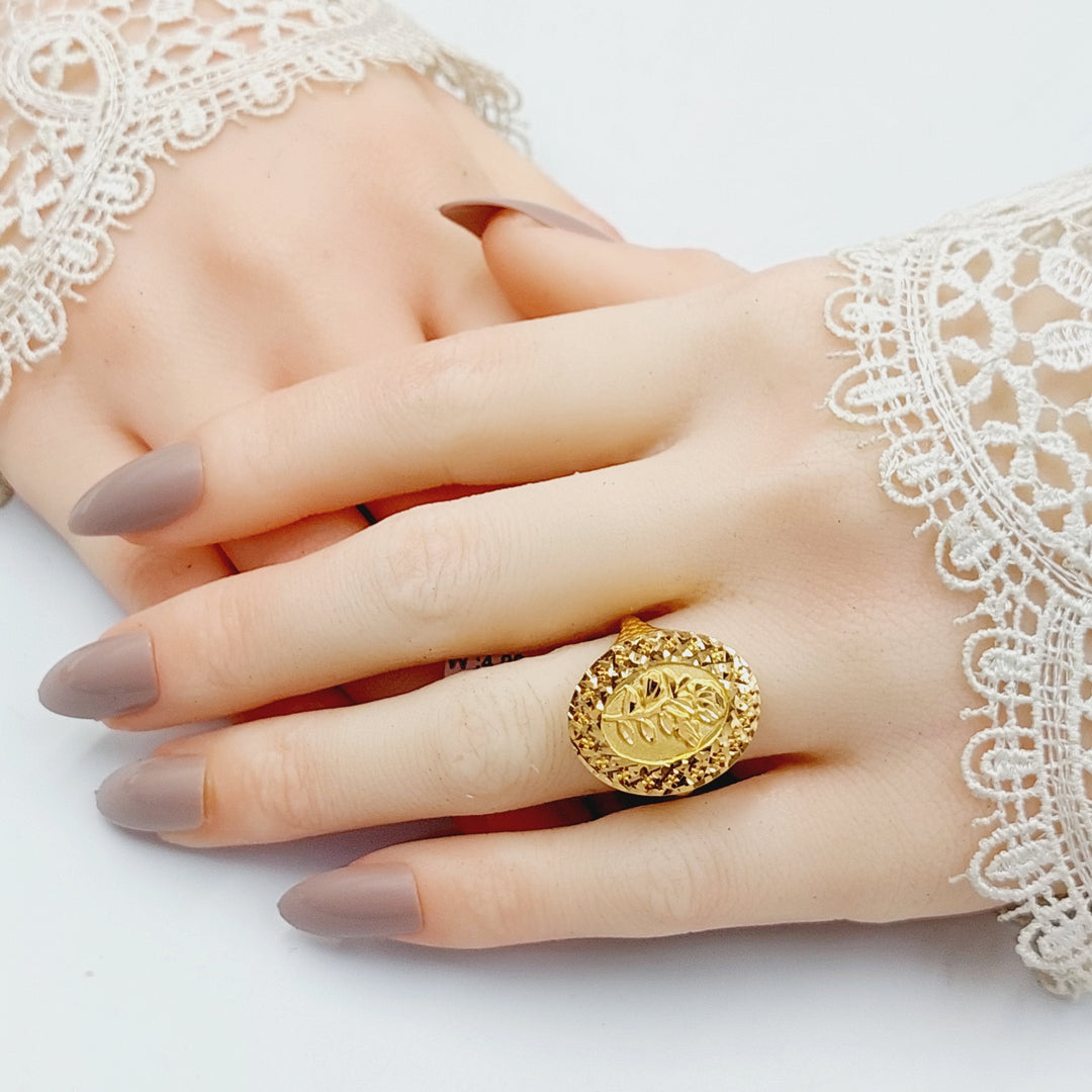 21K Gold Ounce Ring by Saeed Jewelry - Image 4