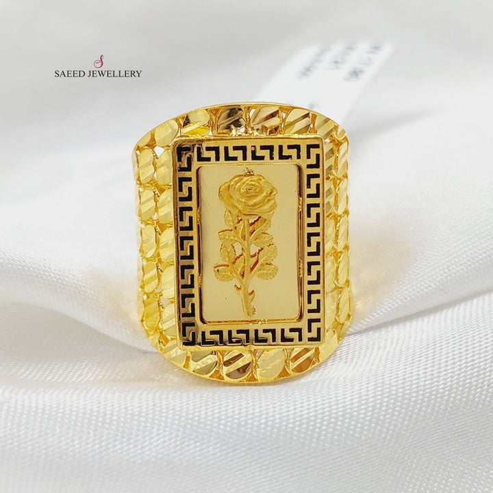 21K Gold Ounce Ring by Saeed Jewelry - Image 5