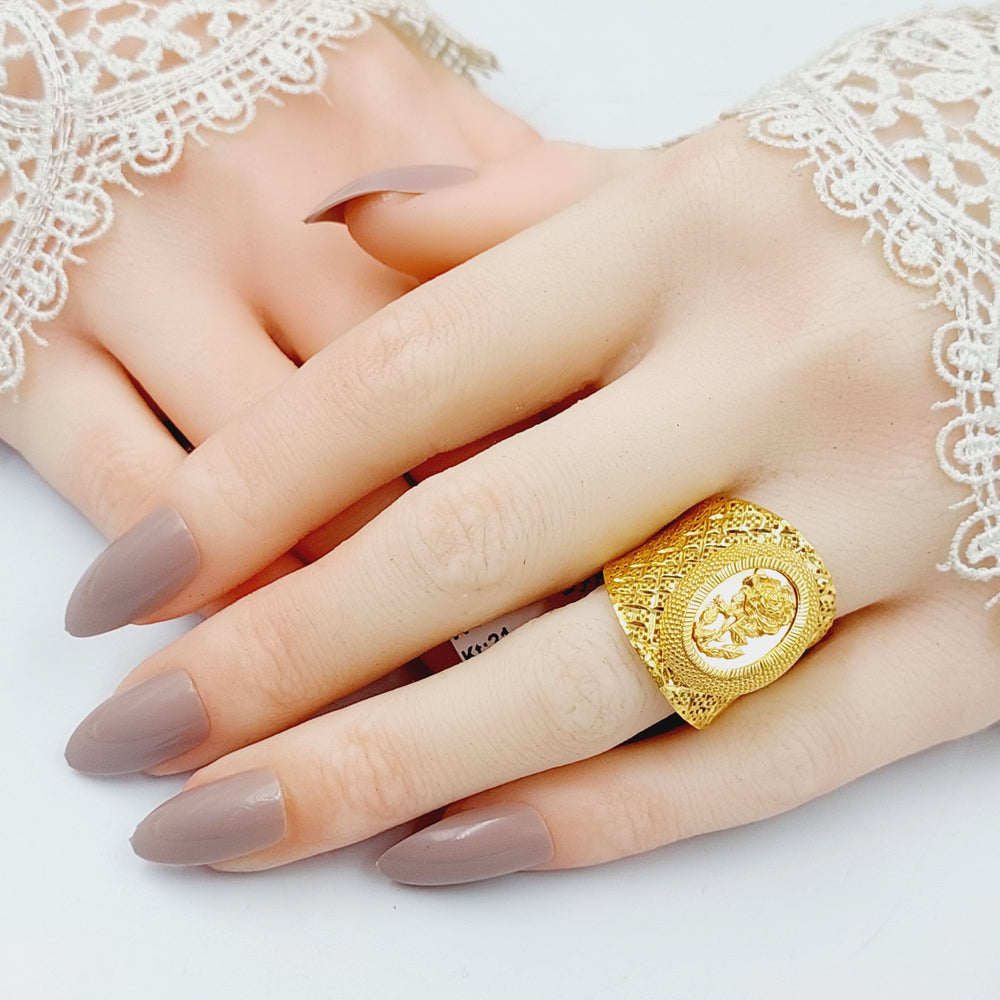 21K Gold Ounce Ring by Saeed Jewelry - Image 2