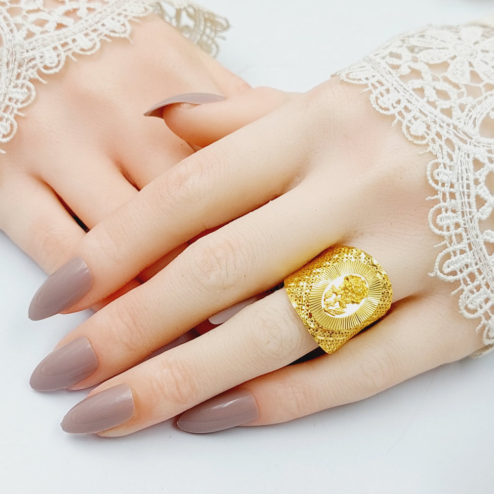 21K Gold Ounce Ring by Saeed Jewelry - Image 2
