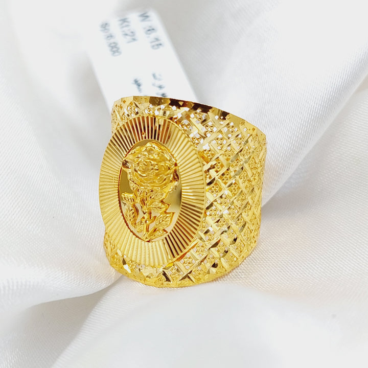 Ounce Ring  Made Of 21K Yellow Gold by Saeed Jewelry-29832