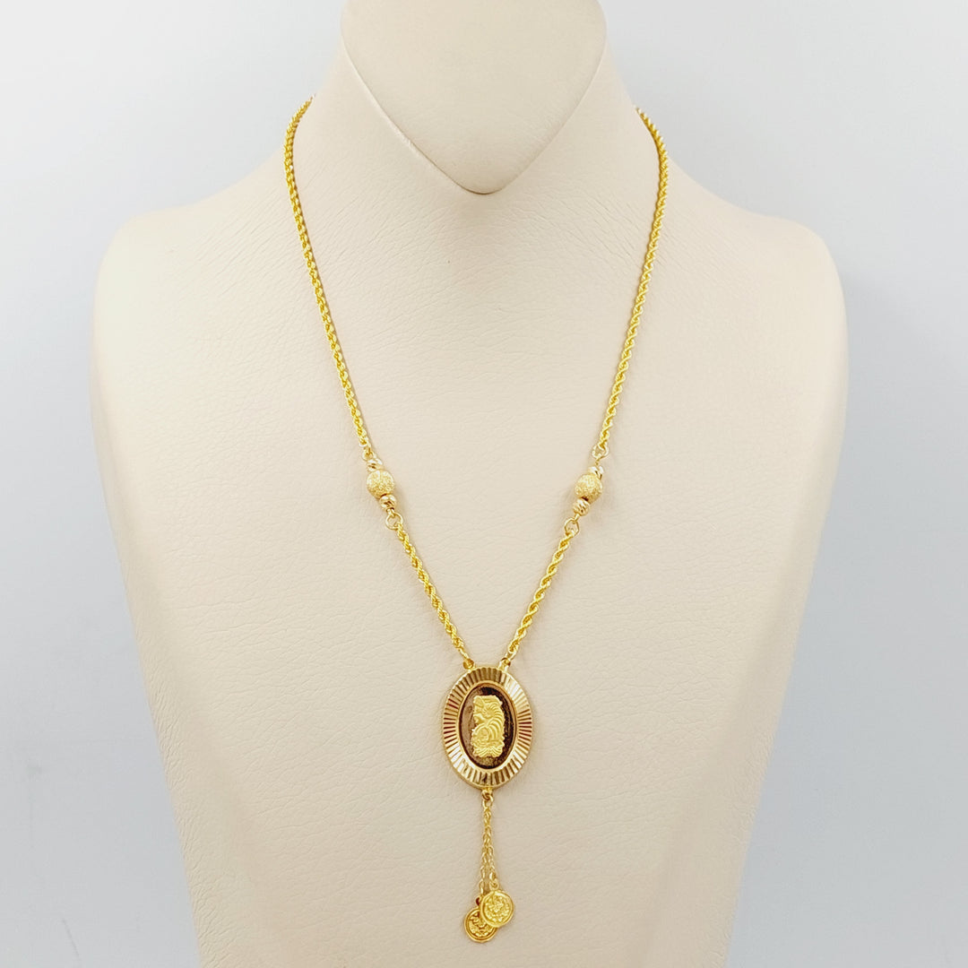 21K Gold Ounce Rope Necklace by Saeed Jewelry - Image 3