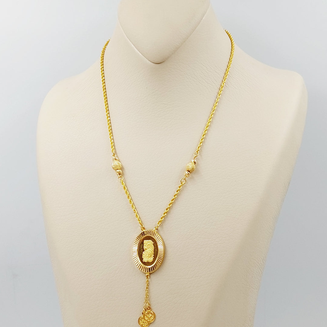 21K Gold Ounce Rope Necklace by Saeed Jewelry - Image 4