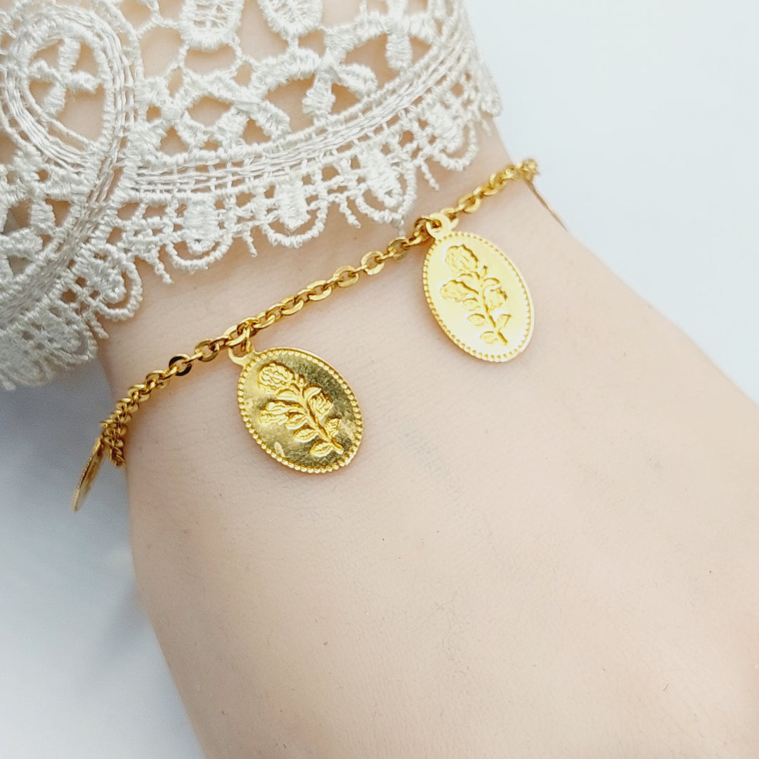 21K Gold Ounce Rose Bracelet by Saeed Jewelry - Image 2