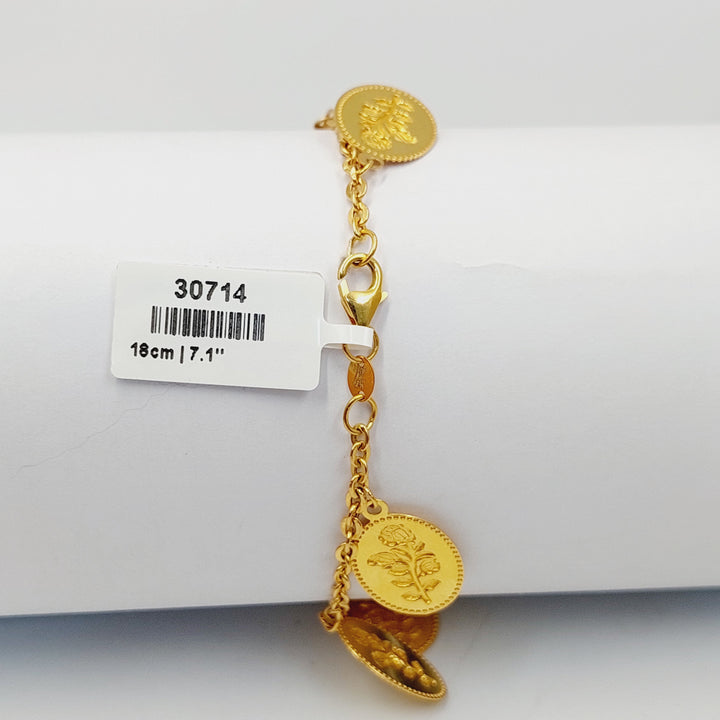 21K Gold Ounce Rose Bracelet by Saeed Jewelry - Image 3