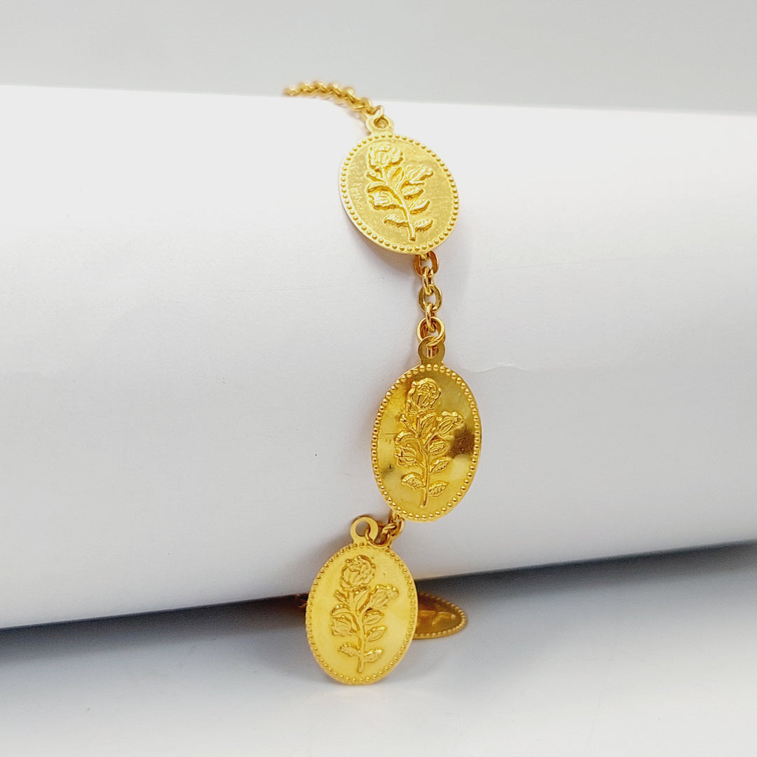 21K Gold Ounce Rose Bracelet by Saeed Jewelry - Image 6