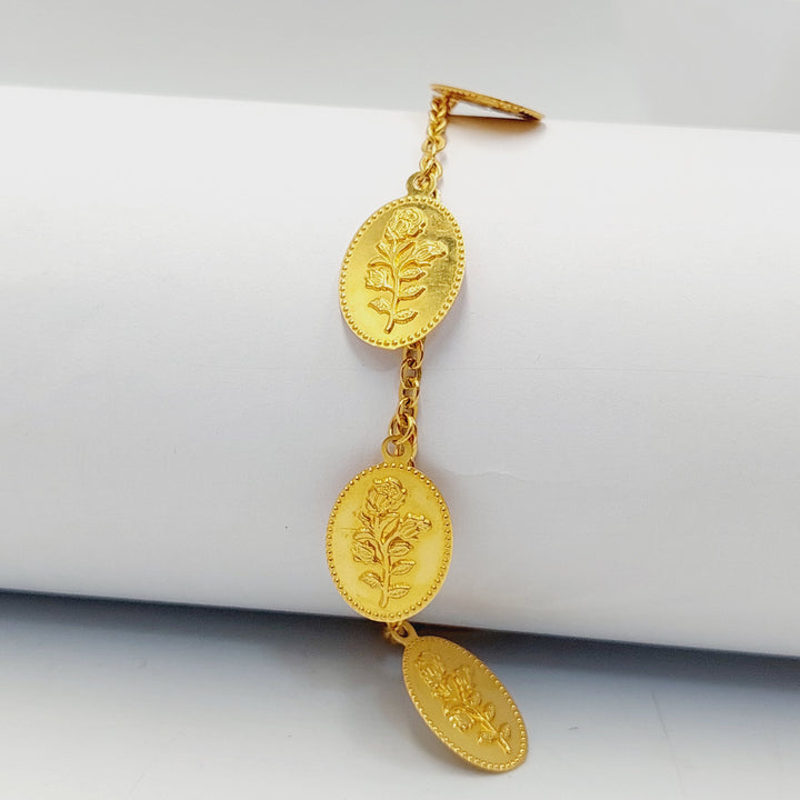 21K Gold Ounce Rose Bracelet by Saeed Jewelry - Image 1