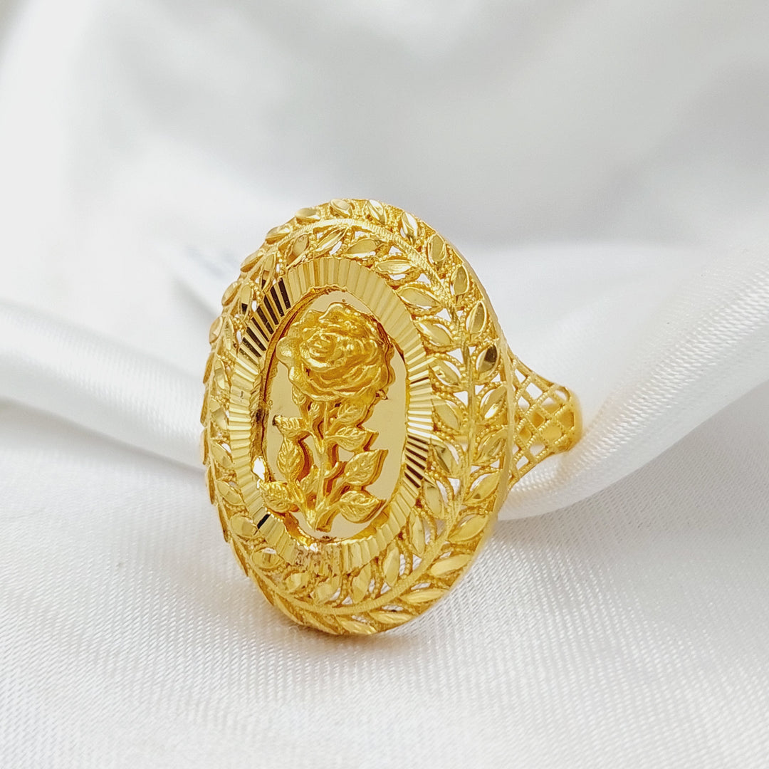 21K Gold Ounce Rose Ring by Saeed Jewelry - Image 1