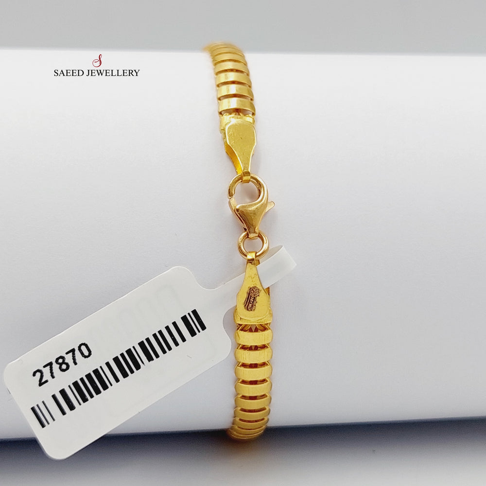 21K Gold Oval Bracelet by Saeed Jewelry - Image 2