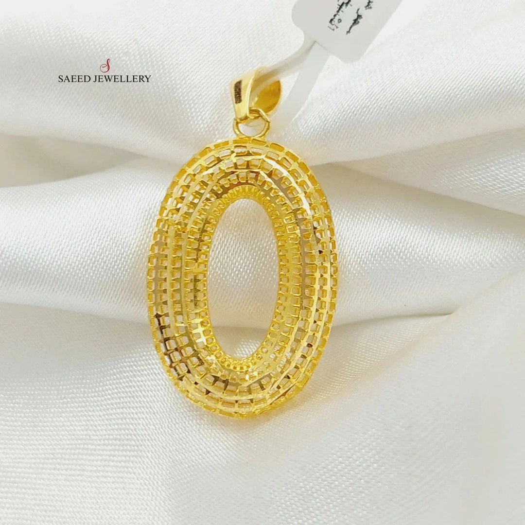 21K Gold Oval Pendant by Saeed Jewelry - Image 2