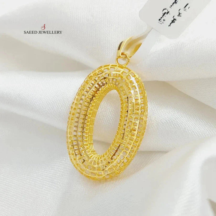 21K Gold Oval Pendant by Saeed Jewelry - Image 3