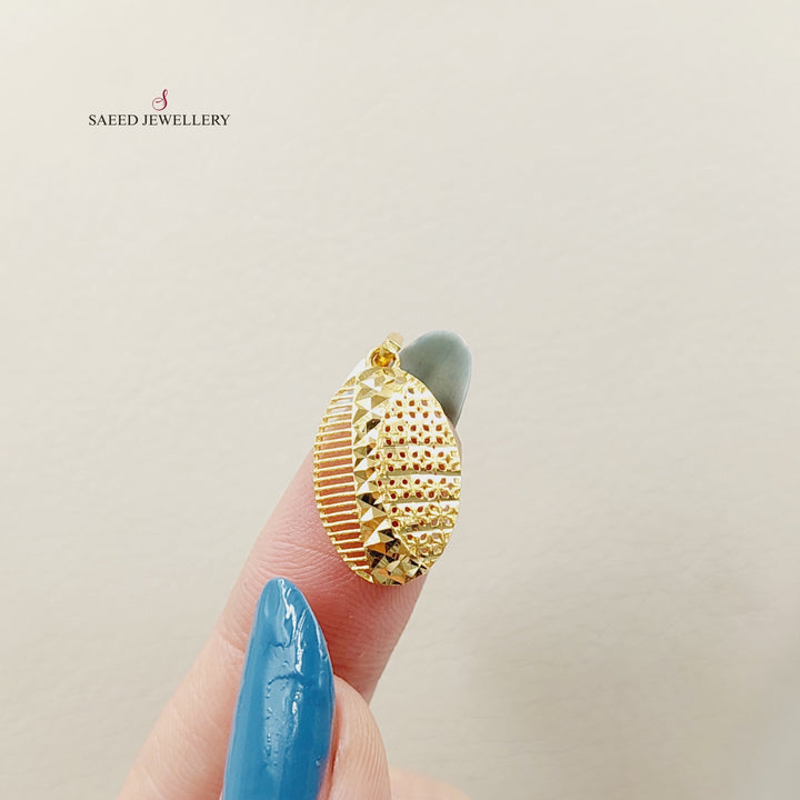 Oval Pendant  Made Of 21K Yellow Gold by Saeed Jewelry-30367