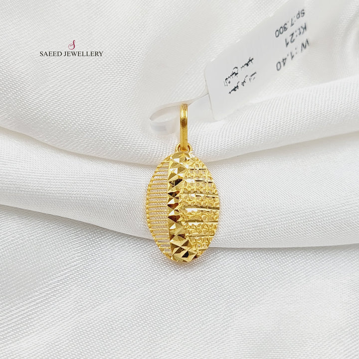 Oval Pendant  Made Of 21K Yellow Gold by Saeed Jewelry-30367