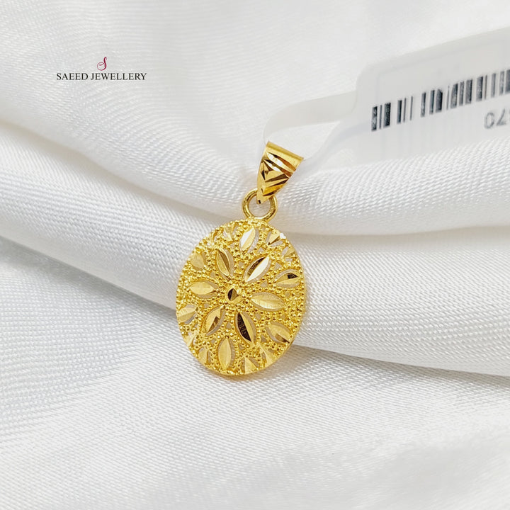 Oval Pendant  Made Of 21K Yellow Gold by Saeed Jewelry-30370
