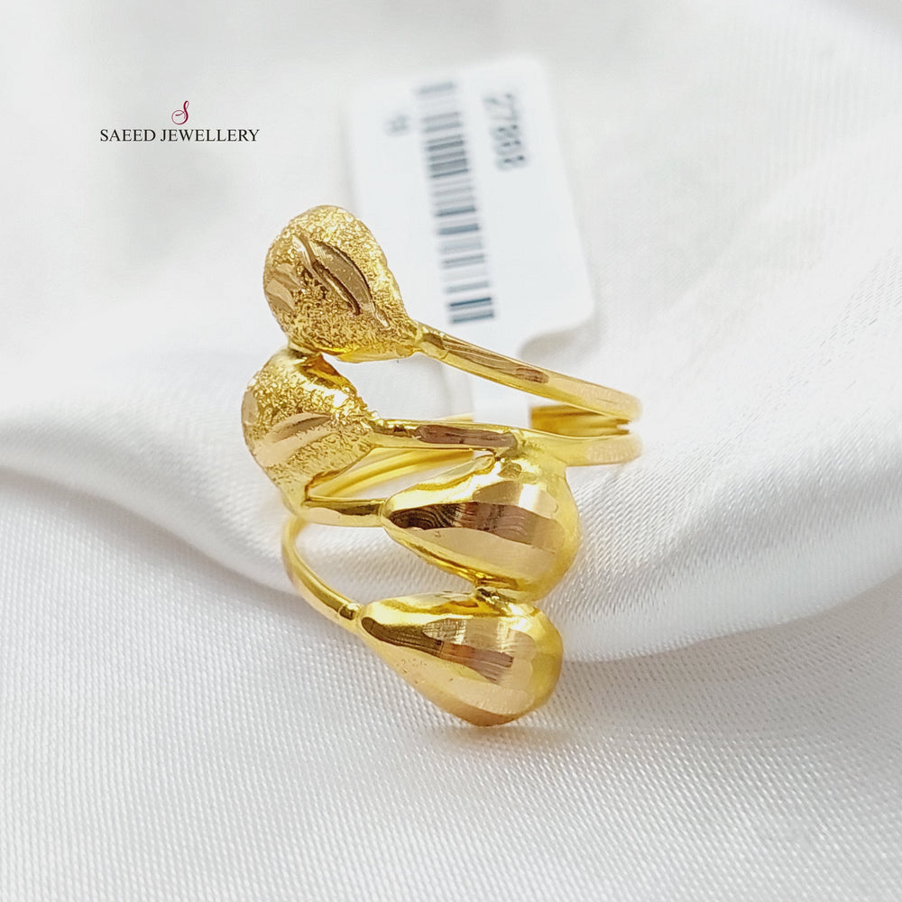 21K Gold Oval Ring by Saeed Jewelry - Image 2