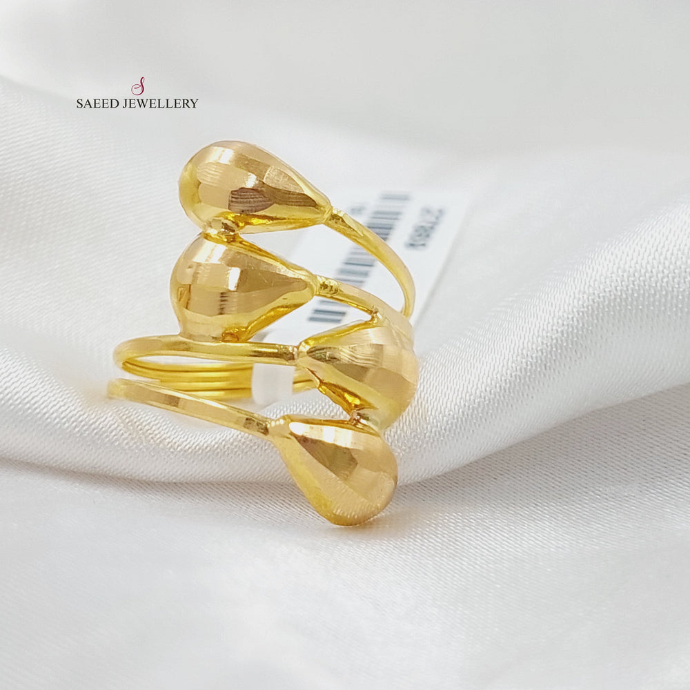 21K Gold Oval Ring by Saeed Jewelry - Image 2