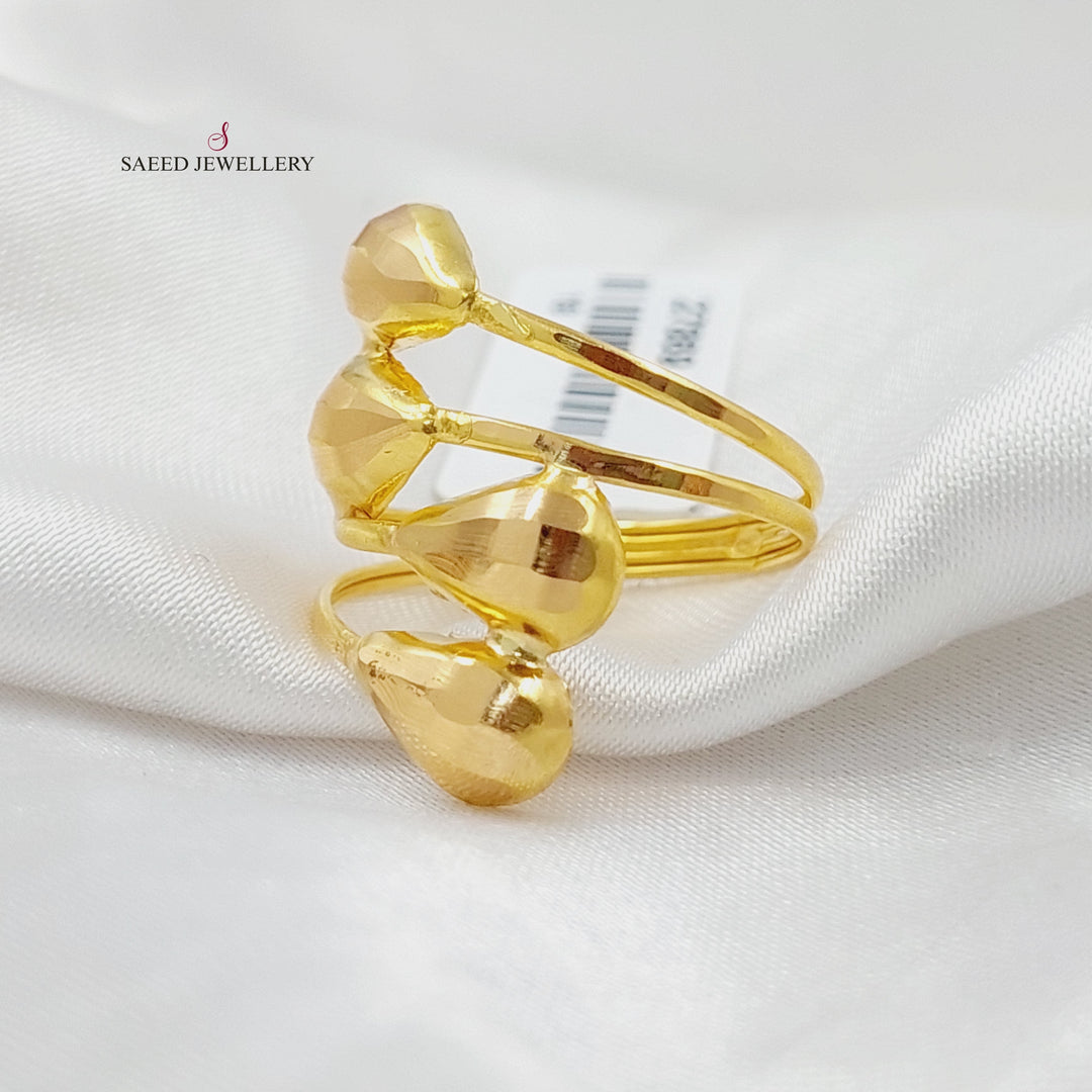 21K Gold Oval Ring by Saeed Jewelry - Image 3