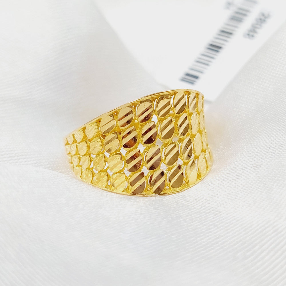 21K Gold Oval Ring by Saeed Jewelry - Image 2