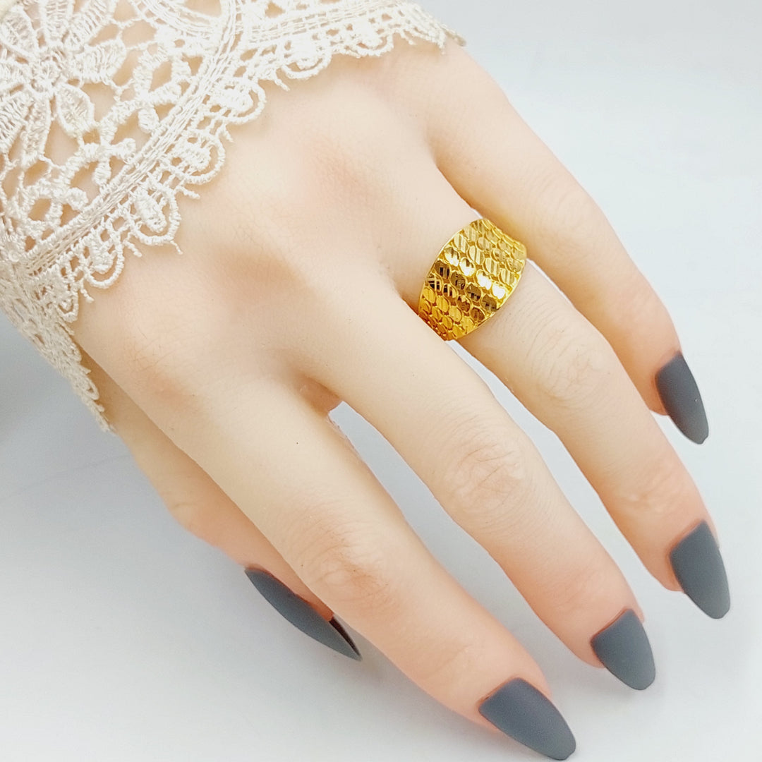 21K Gold Oval Ring by Saeed Jewelry - Image 4