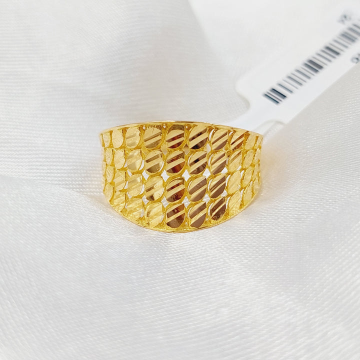 Oval Ring Made Of 21K Yellow Gold by Saeed Jewelry-28048