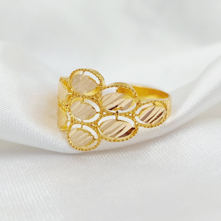 21K Gold Oval Ring by Saeed Jewelry - Image 3