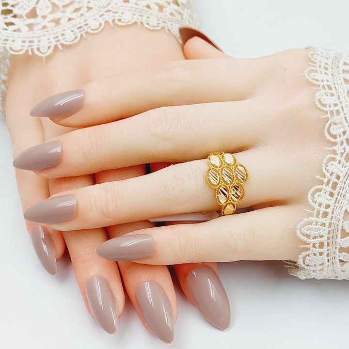 Oval Ring  Made Of 21K Yellow Gold by Saeed Jewelry-28938