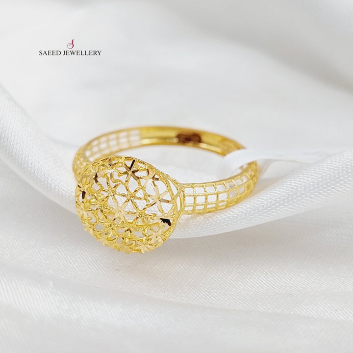 21K Gold Oval Ring by Saeed Jewelry - Image 2