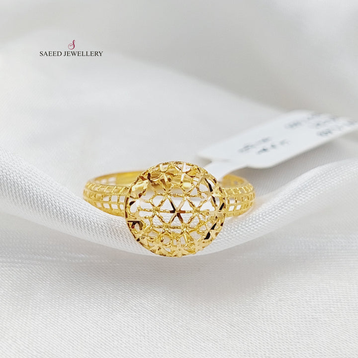 21K Gold Oval Ring by Saeed Jewelry - Image 1