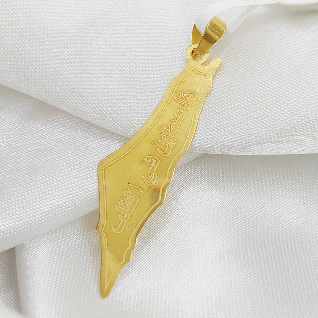 18K Gold Palestine Pendant by Saeed Jewelry - Image 3