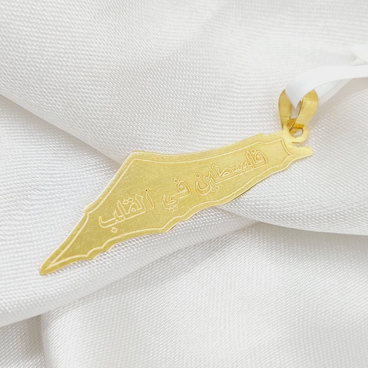 18K Gold Palestine Pendant by Saeed Jewelry - Image 5