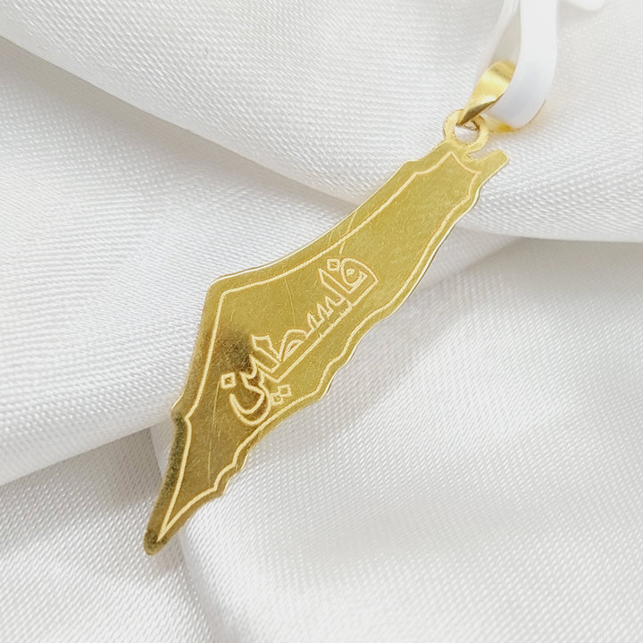 18K Gold Palestine Pendant by Saeed Jewelry - Image 3