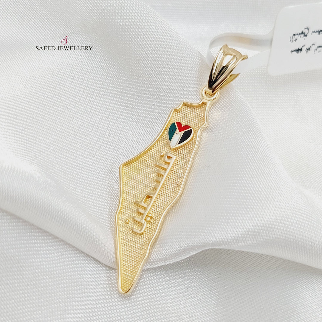 Palestine Pendant  Made Of 18K Yellow Gold by Saeed Jewelry-29793