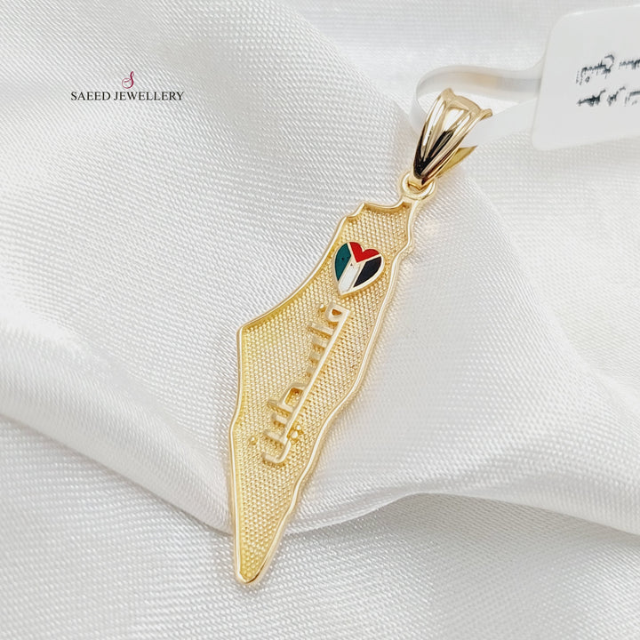 Palestine Pendant  Made Of 18K Yellow Gold by Saeed Jewelry-29793