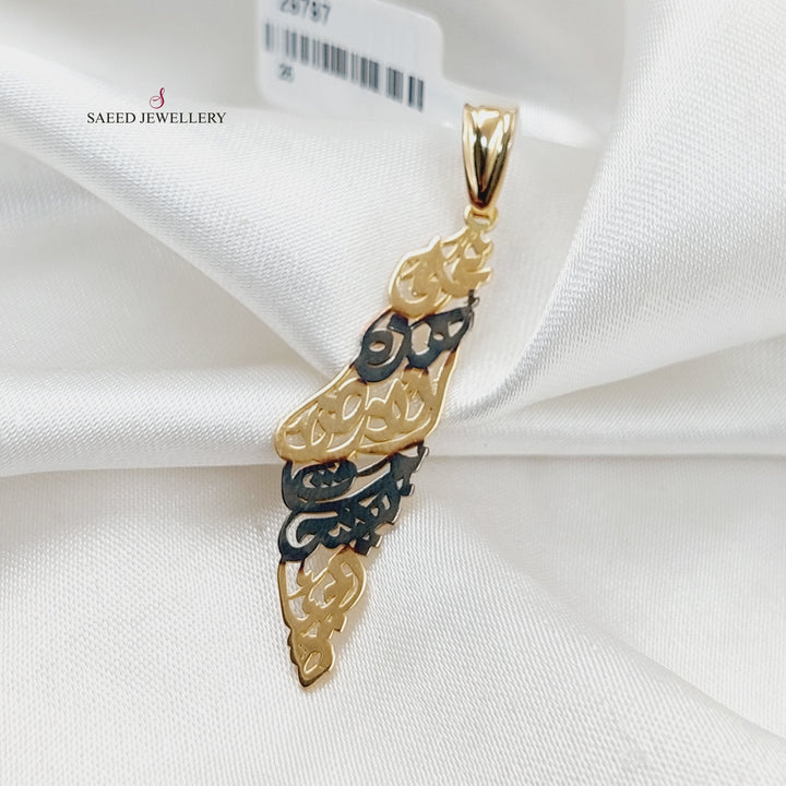 18K Gold Palestine Pendant by Saeed Jewelry - Image 4