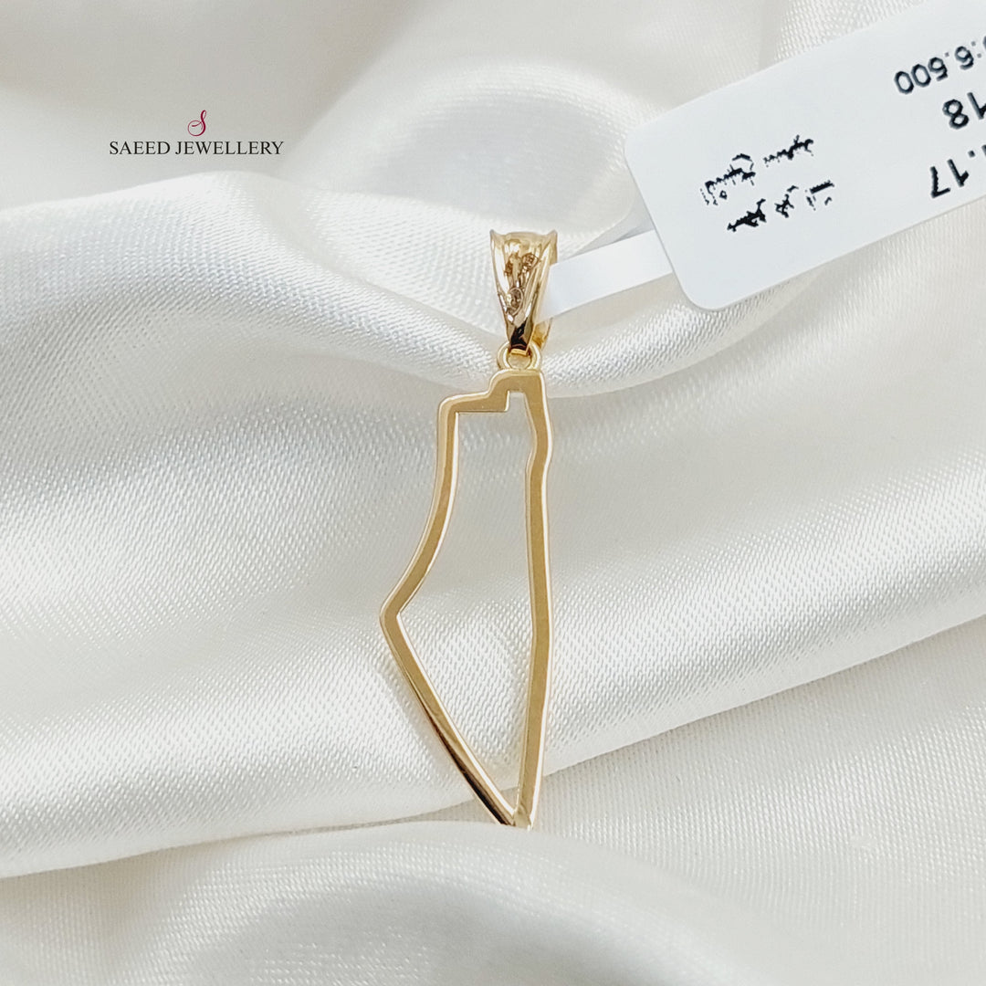 Palestine Pendant  Made Of 18K Yellow Gold by Saeed Jewelry-29799