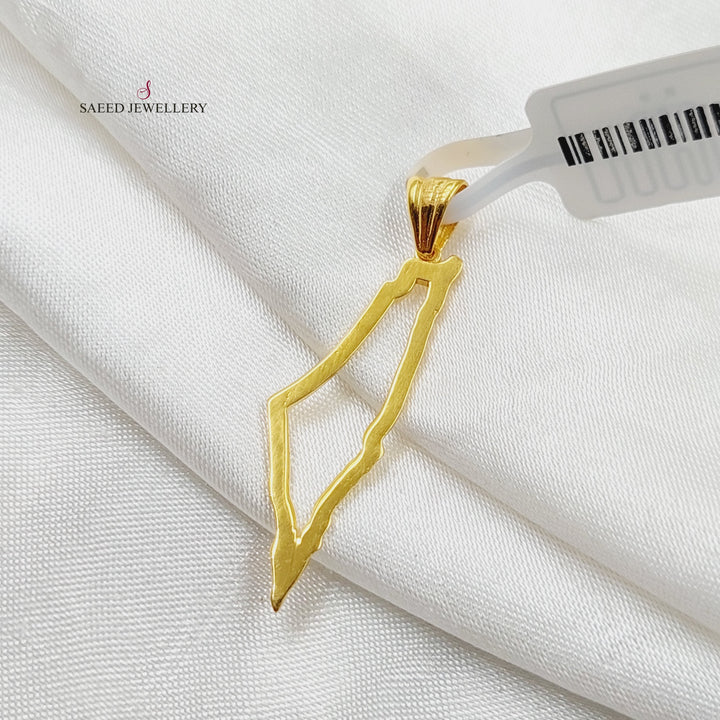 Palestine Pendant  Made Of 21K Yellow Gold by Saeed Jewelry-29359