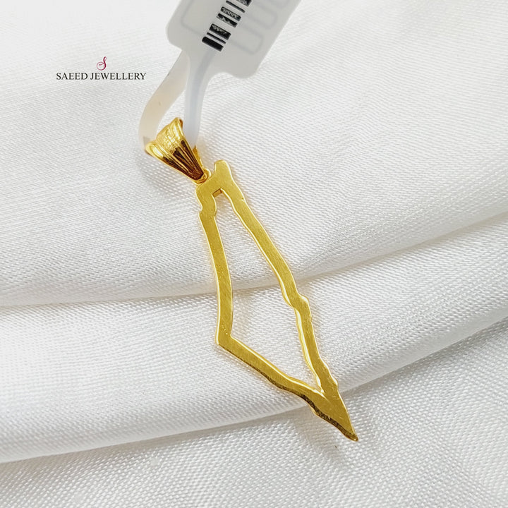 Palestine Pendant  Made Of 21K Yellow Gold by Saeed Jewelry-29359